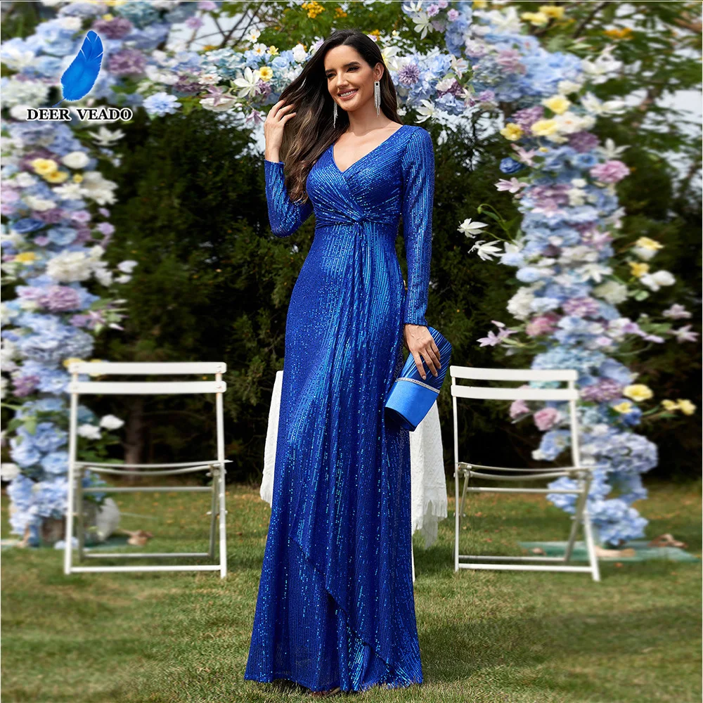 DEERVEADO Элегантные вечерние платья с длинными рукавами для женщин, платья для свадебной вечеринки с блестками, длинное вечернее платье, торжественные платья
DEERVEADO Элегантные вечерние платья с длинными рукавами для женщин, платья для свадебной вечеринки с блестками, длинное вечернее платье, торжественные платья