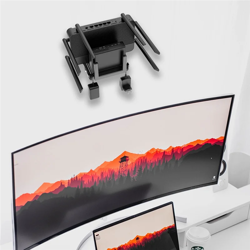AA60-Wall-Mounted Router Holder Top Box Wall Mount Holder Wifi Storage Box Wall-Mounted Holder BLACK
AA60-Wall-Mounted Router Holder Top Box Wall Mount Holder Wifi Storage Box Wall-Mounted Holder BLACK