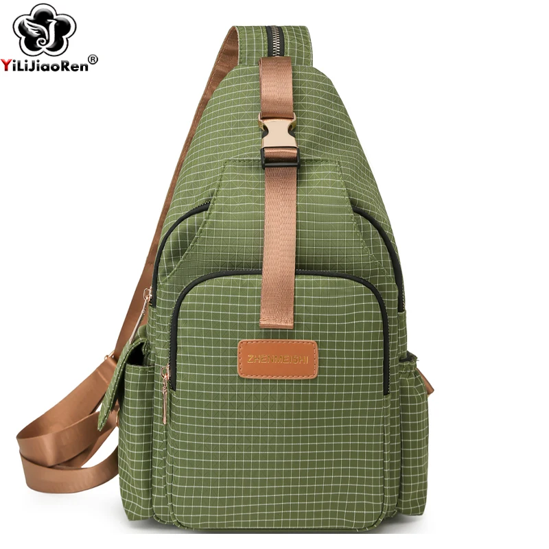 Fashion Plaid Commuter Backpacks Women Waterproof Nylon Daypack Ladies Chest Bag Lightweight School Bag Large Travel Rucksack
Fashion Plaid Commuter Backpacks Women Waterproof Nylon Daypack Ladies Chest Bag Lightweight School Bag Large Travel Rucksack