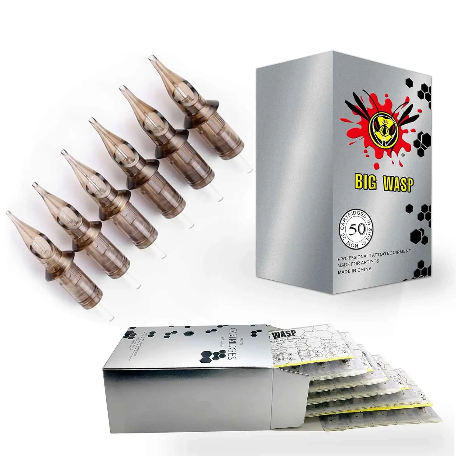 50pcs Assorted Tattoo Cartridge Needles - 3RS 5RS 7RS 9RS 11RS Round Shader Mix (#12 Standard RS)
50pcs Assorted Tattoo Cartridge Needles - 3RS 5RS 7RS 9RS 11RS Round Shader Mix (#12 Standard RS)