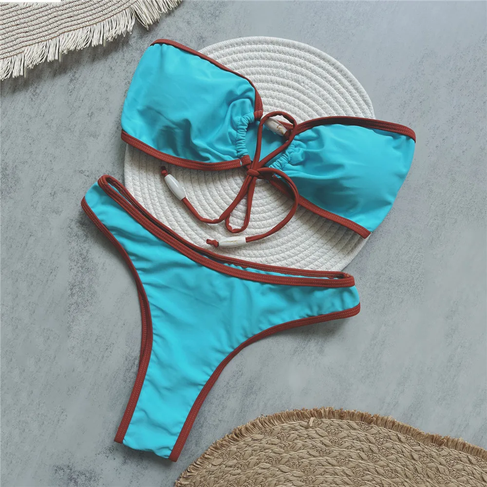Blue Bandeau Bikini Drawstring Hollow Out Sexy Swimsuit Women 2025 Holiday Strapless Swimwear Bathing suit Brazilian Bikinis Set
Blue Bandeau Bikini Drawstring Hollow Out Sexy Swimsuit Women 2025 Holiday Strapless Swimwear Bathing suit Brazilian Bikinis Set