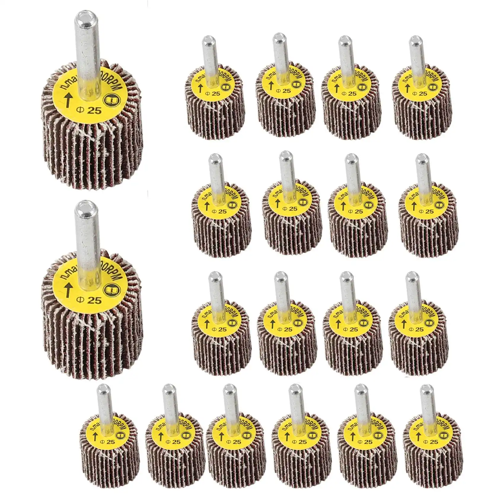 ABUF 20 Pack Mounted Flap Wheel 80 Grit Aluminum Oxide Sanding Flap Wheels for Drill - Abrasive Grinding Tool
ABUF 20 Pack Mounted Flap Wheel 80 Grit Aluminum Oxide Sanding Flap Wheels for Drill - Abrasive Grinding Tool