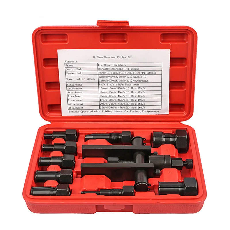 1Set Practical Bearing Extractor Puller Motorcycle Bearing Puller Car Disassembly Tool Blind Inner Bearing Removal Tool Parts
1Set Practical Bearing Extractor Puller Motorcycle Bearing Puller Car Disassembly Tool Blind Inner Bearing Removal Tool Parts