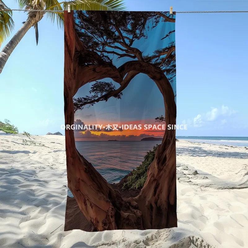 Heart-Shaped Tree Seaside Sunset Beach Towel Patterned Sunscreen And Windproof Suitable For Swimming Pool Camping Travel
Heart-Shaped Tree Seaside Sunset Beach Towel Patterned Sunscreen And Windproof Suitable For Swimming Pool Camping Travel