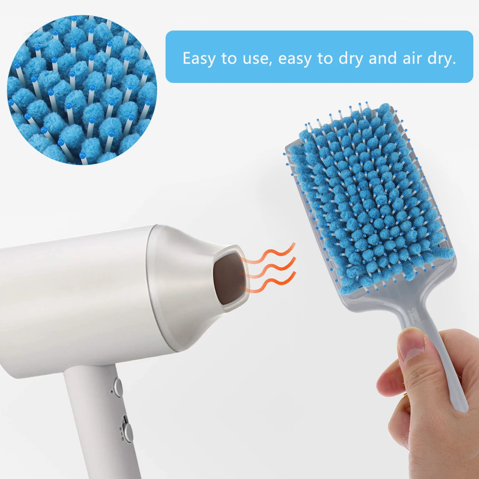 Hair Dryer Brush Professional Grade Quick Dry Paddle Comb for Fine Thin Hair Moisture Absorbing Bristles Brush
Hair Dryer Brush Professional Grade Quick Dry Paddle Comb for Fine Thin Hair Moisture Absorbing Bristles Brush