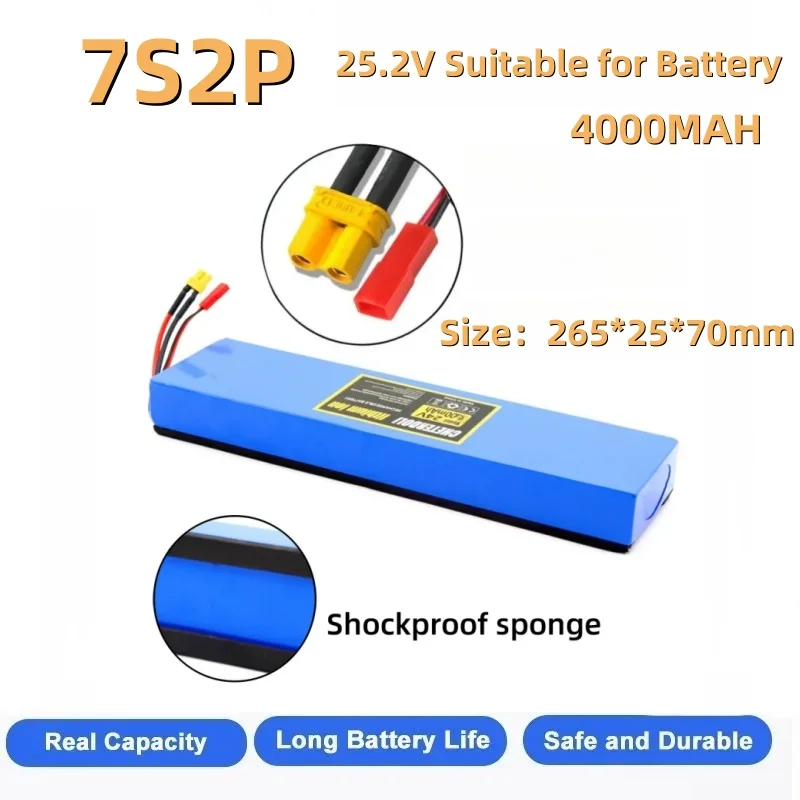 25.2V 4000mAh 7S2P 18650 Lithium Battery Pack – Ideal Replacement for 29.4V Electric Scooters, High-Performance Configuration
25.2V 4000mAh 7S2P 18650 Lithium Battery Pack – Ideal Replacement for 29.4V Electric Scooters, High-Performance Configuration