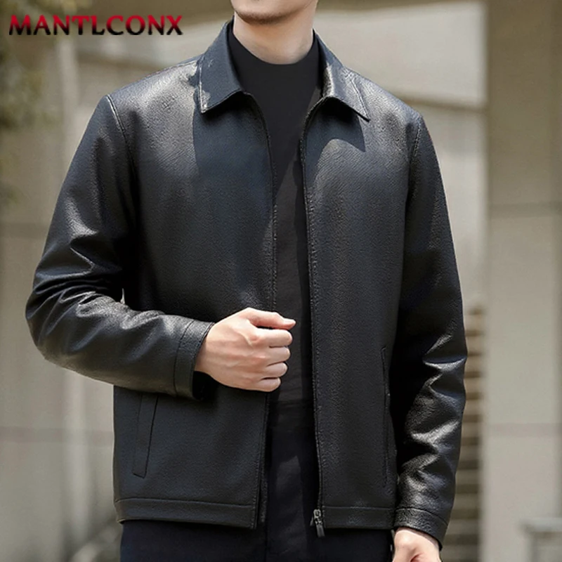 Осень-зима Роскошная мотоциклетная кожаная куртка Мужские куртки из искусственной кожи на молнии Кожаное пальто Мужская классическая повседневная куртка из искусственной кожи черного цвета 
Осень-зима Роскошная мотоциклетная кожаная куртка Мужские куртки из искусственной кожи на молнии Кожаное пальто Мужская классическая повседневная куртка из искусственной кожи черного цвета