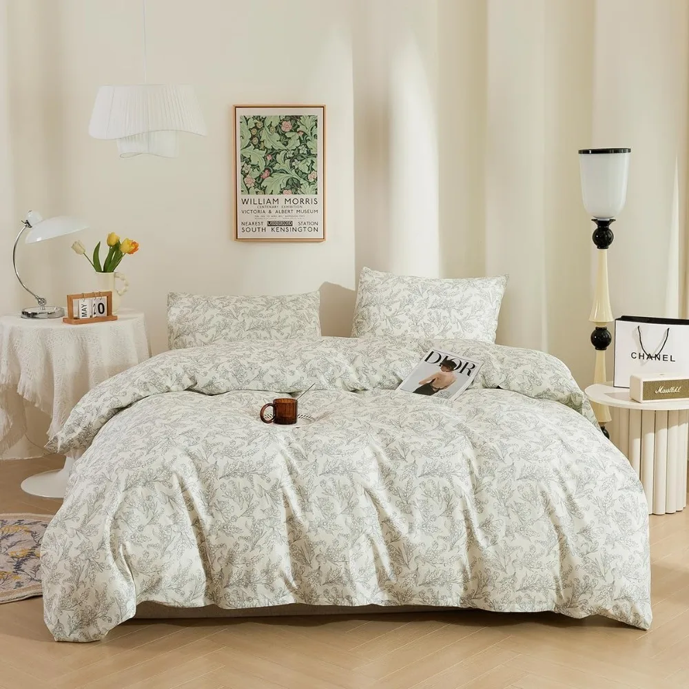 Duvet Cover Queen Size Vintage Floral Pattern Duvet Cover Set, Ultra Soft & Breathable Comforter Cover with Zipper Closure 4 Ti
Duvet Cover Queen Size Vintage Floral Pattern Duvet Cover Set, Ultra Soft & Breathable Comforter Cover with Zipper Closure 4 Ti