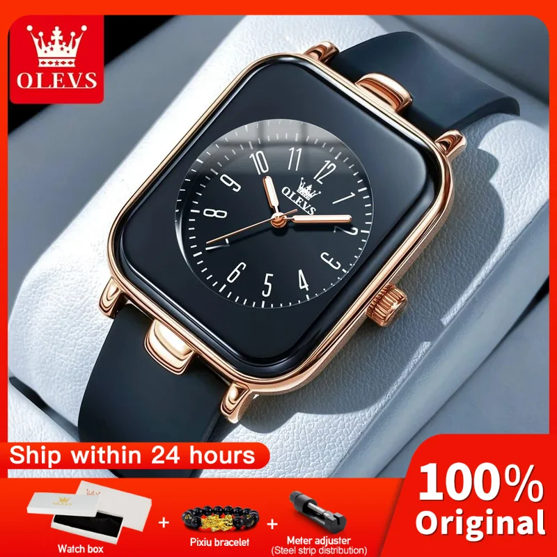 OLEVS 9961 Женские часы Оригинальный модный стильТрендовые элегантные кварцевые наручные часы Водонепроницаемый силиконовый ремешок Светящиеся стрелки Reloj 
OLEVS 9961 Женские часы Оригинальный модный стильТрендовые элегантные кварцевые наручные часы Водонепроницаемый силиконовый ремешок Светящиеся стрелки Reloj