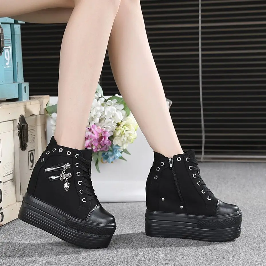 2026 Woman Platform Sneakers Wedge Shoes Female 11cm Height Increasing Ladies Zippers Breathable Cloth Casual Shoes Canvas Shoes
2026 Woman Platform Sneakers Wedge Shoes Female 11cm Height Increasing Ladies Zippers Breathable Cloth Casual Shoes Canvas Shoes