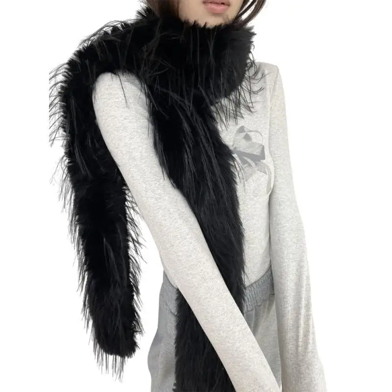 39BD Color Furry Furs Scarf for Adult Long Plush Neck Scarf for Cold Weather Offices Neck Warmer Formal Collar Shawl
39BD Color Furry Furs Scarf for Adult Long Plush Neck Scarf for Cold Weather Offices Neck Warmer Formal Collar Shawl