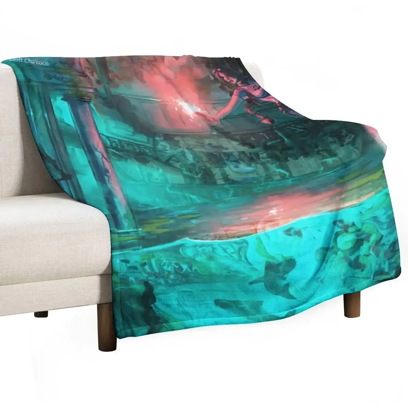 Wreck of the Maria Doria - Tomb Raider 2 - Lara Croft Art by Eliott Cha'coco Throw Blanket
Wreck of the Maria Doria - Tomb Raider 2 - Lara Croft Art by Eliott Cha'coco Throw Blanket