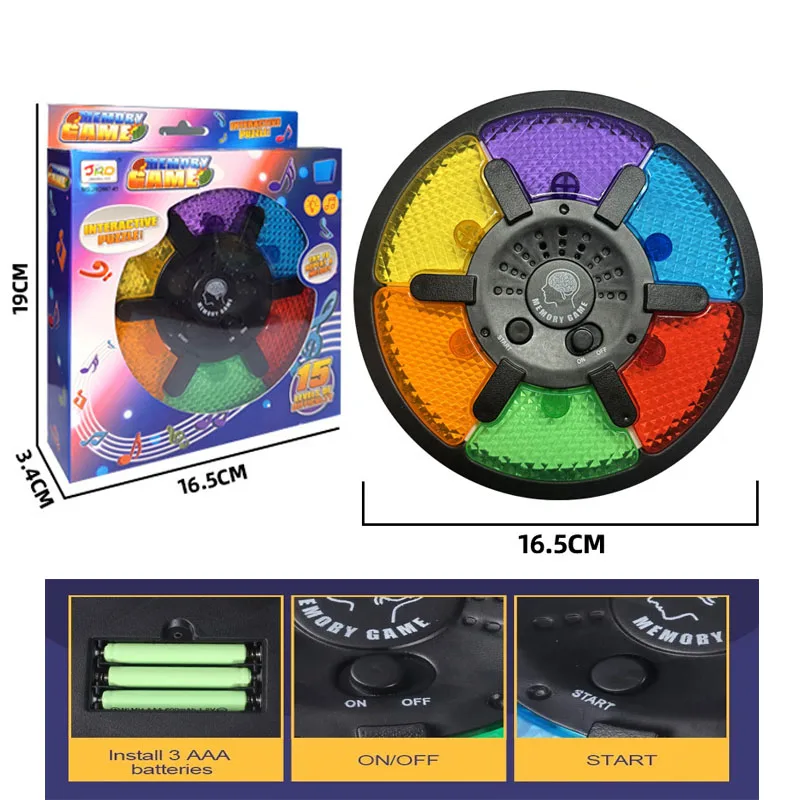 -Memory Game Machine Handheld Electronic Memory Game with Light and Sound Puzzles Creative Interactive Game Toys Memory Training
-Memory Game Machine Handheld Electronic Memory Game with Light and Sound Puzzles Creative Interactive Game Toys Memory Training