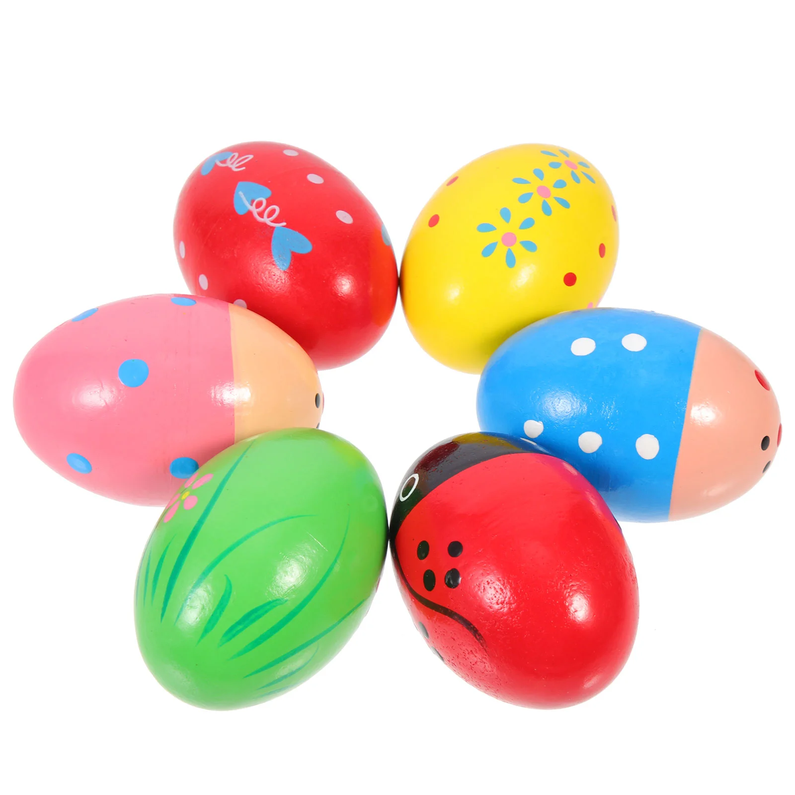 6pcs Wood Sand Eggs Toys Colorful Musical Instruments Kids Craftsmanship Bright Patterns Percussion Playthings Easter
6pcs Wood Sand Eggs Toys Colorful Musical Instruments Kids Craftsmanship Bright Patterns Percussion Playthings Easter