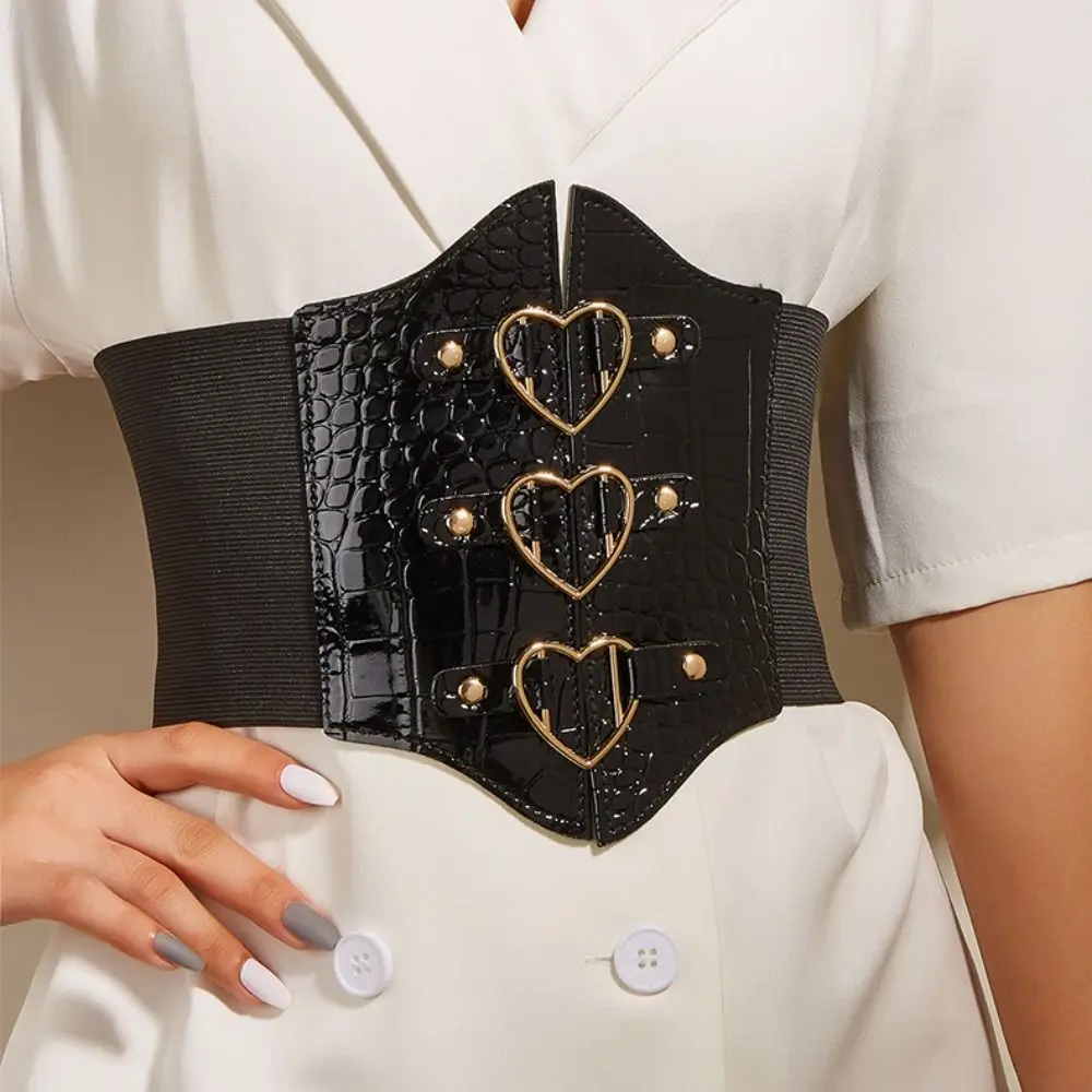 Luxury PU Leather Love Buckle Cummerbunds Dress Girdle High Waist Female Waistband Elastic Wide Waist Belt Dress
Luxury PU Leather Love Buckle Cummerbunds Dress Girdle High Waist Female Waistband Elastic Wide Waist Belt Dress