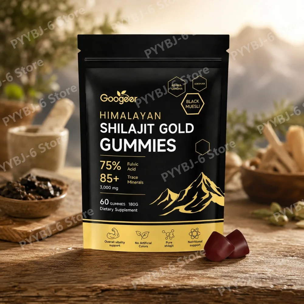 Himalayan Shilajit Gold 60 Gummies Minerals Formula Supports Energy Boost & Body Vitality Natural Nutritional Dietary Supplement
Himalayan Shilajit Gold 60 Gummies Minerals Formula Supports Energy Boost & Body Vitality Natural Nutritional Dietary Supplement