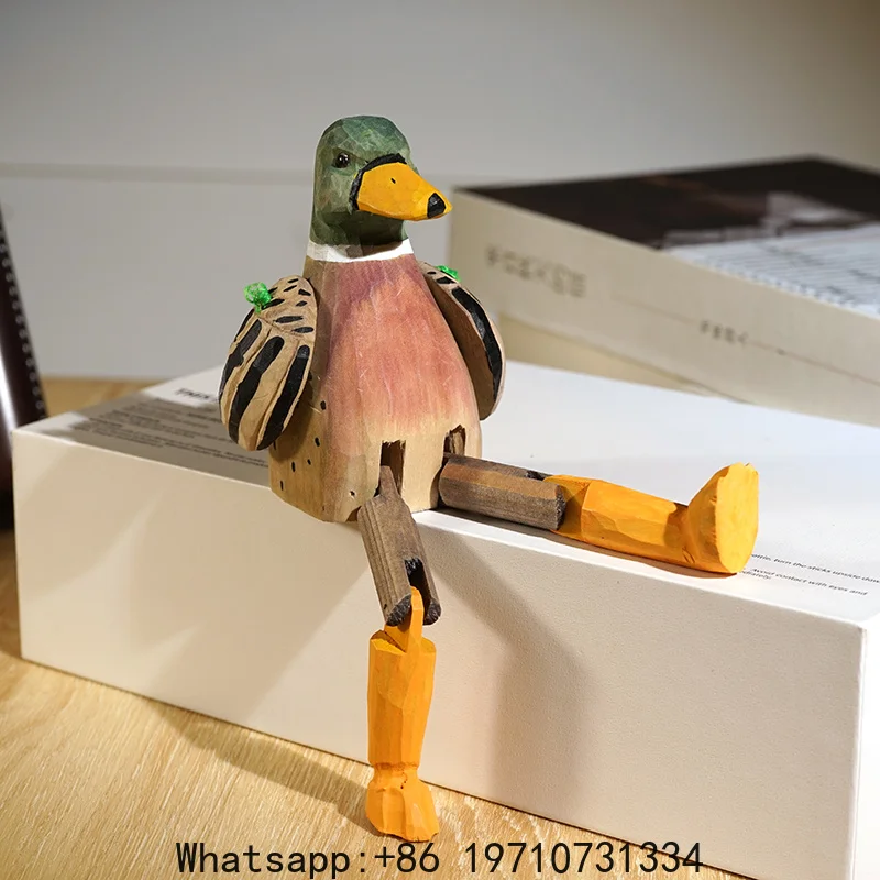 Funny Long Leg Duck Handmade Wooden Carving Mini Statue Office Desk Decor Gift
Funny Long Leg Duck Handmade Wooden Carving Mini Statue Office Desk Decor Gift