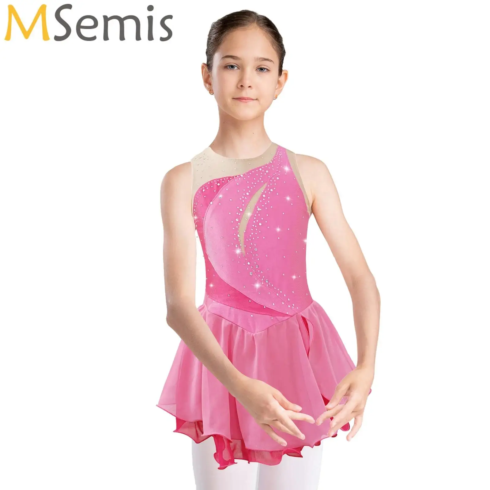 Kids Girls Figure Skating Dress Rhinestone Chiffon Ballet Jersey Gymnastics Leotard Dancewear Competition Performance Clothes
Kids Girls Figure Skating Dress Rhinestone Chiffon Ballet Jersey Gymnastics Leotard Dancewear Competition Performance Clothes