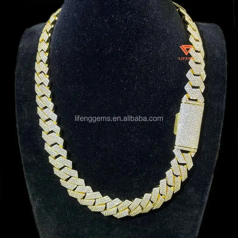 18mm VVS Moissanite Ice Diamond 925 Sterling Silver Mens Hip Hop Necklace 14K Gold Miami Cuban Link Chain Fine Jewelry Gift
18mm VVS Moissanite Ice Diamond 925 Sterling Silver Mens Hip Hop Necklace 14K Gold Miami Cuban Link Chain Fine Jewelry Gift