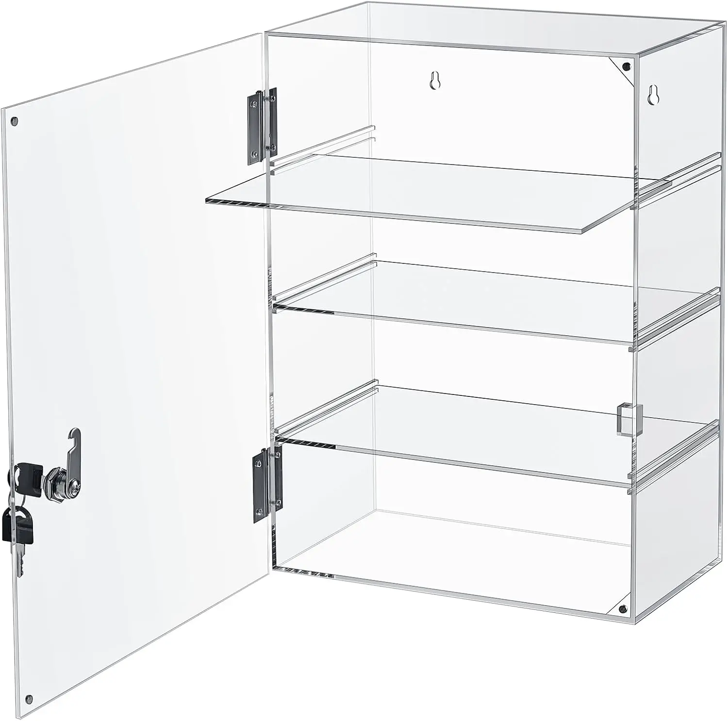 Acrylic Display Case with Lock Key, Clear Showcase Cabinet 4 Tier 11.8x5.9x15.7 Inch Countertop for Retail Store
Acrylic Display Case with Lock Key, Clear Showcase Cabinet 4 Tier 11.8x5.9x15.7 Inch Countertop for Retail Store