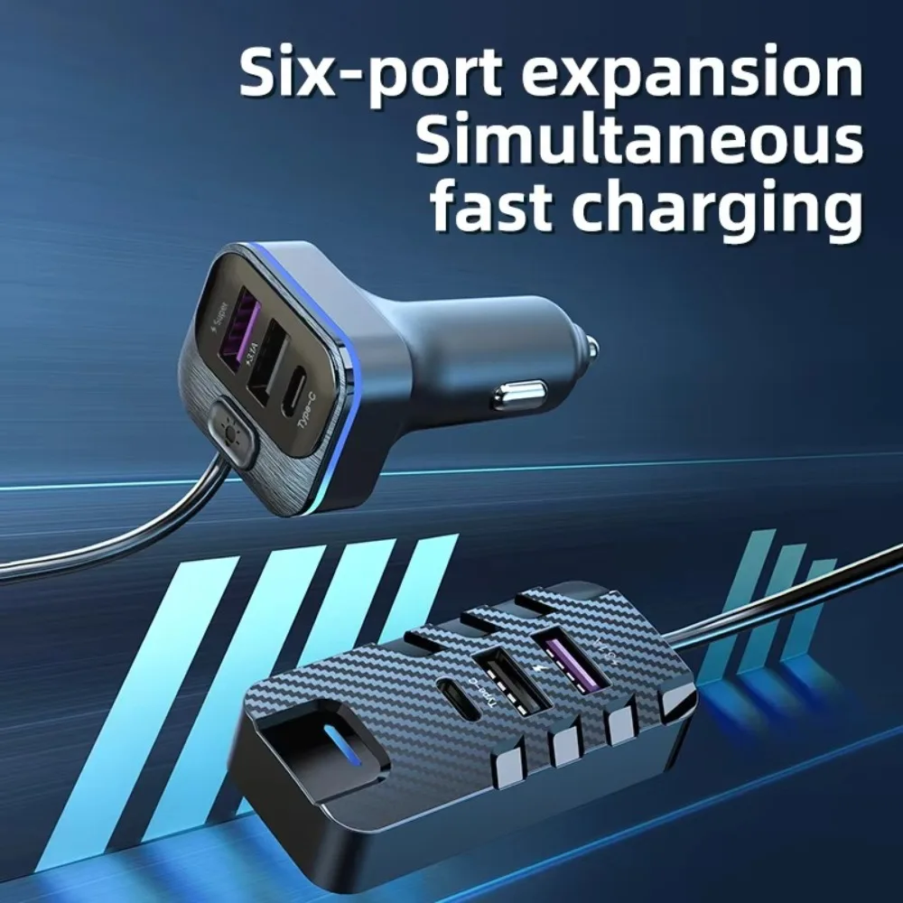 High Quality 6 Port Output Car Rear Charger Socket Adapter 66W Super Fast Charging 5 in1 USB USB Car Charger Car
High Quality 6 Port Output Car Rear Charger Socket Adapter 66W Super Fast Charging 5 in1 USB USB Car Charger Car