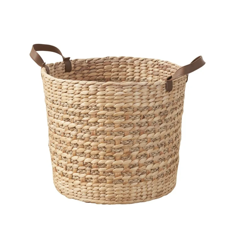 Natural Brown Water Hyacinth Woven Storage Basket 15.7" x 15.7" x 11.8"
Natural Brown Water Hyacinth Woven Storage Basket 15.7" x 15.7" x 11.8"