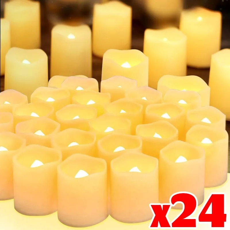 24/1pcs Wave-side LED Candle Light Flameless Electronic Votive Flash Lights Lamp for Wedding Christmas Birthday Party Decoration
24/1pcs Wave-side LED Candle Light Flameless Electronic Votive Flash Lights Lamp for Wedding Christmas Birthday Party Decoration