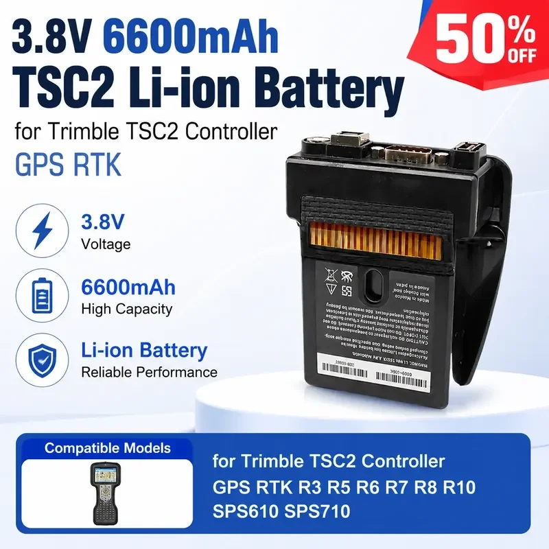 3.8V 6600mAh TSC2 Li-ion Battery for Trimble TSC2 Controller GPS RTK R3 R5 R6 R7 R8 R10 SPS610 SPS710
3.8V 6600mAh TSC2 Li-ion Battery for Trimble TSC2 Controller GPS RTK R3 R5 R6 R7 R8 R10 SPS610 SPS710