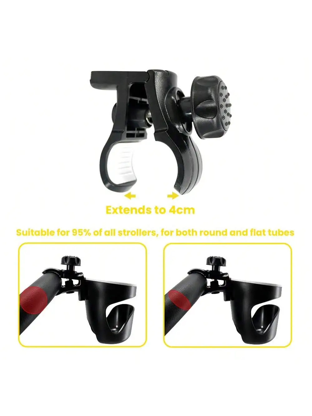1 PC Adjustable Baby Stroller Cup Drink Holder with Clip Jaw and Secure Clamp Cup Holder For Universal Strollers,
1 PC Adjustable Baby Stroller Cup Drink Holder with Clip Jaw and Secure Clamp Cup Holder For Universal Strollers,
