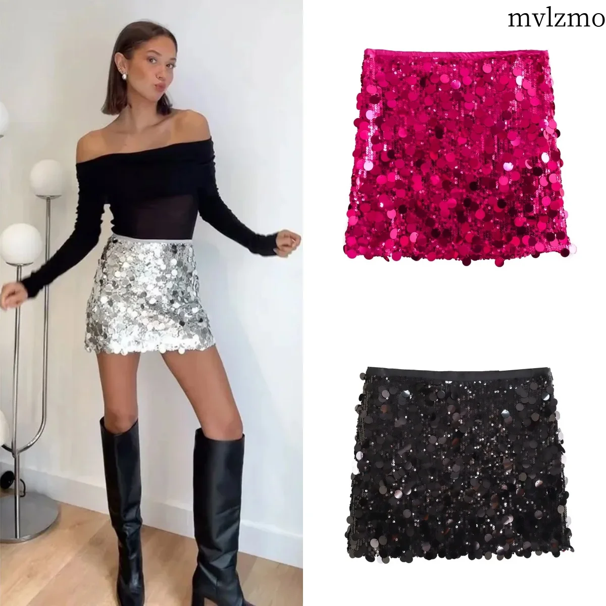 2024 Women Elegant Solid Sequins A Line Mini Skirts Lady Sexy High Waist Slim Short Skirt Female Fashion Streetwear
2024 Women Elegant Solid Sequins A Line Mini Skirts Lady Sexy High Waist Slim Short Skirt Female Fashion Streetwear