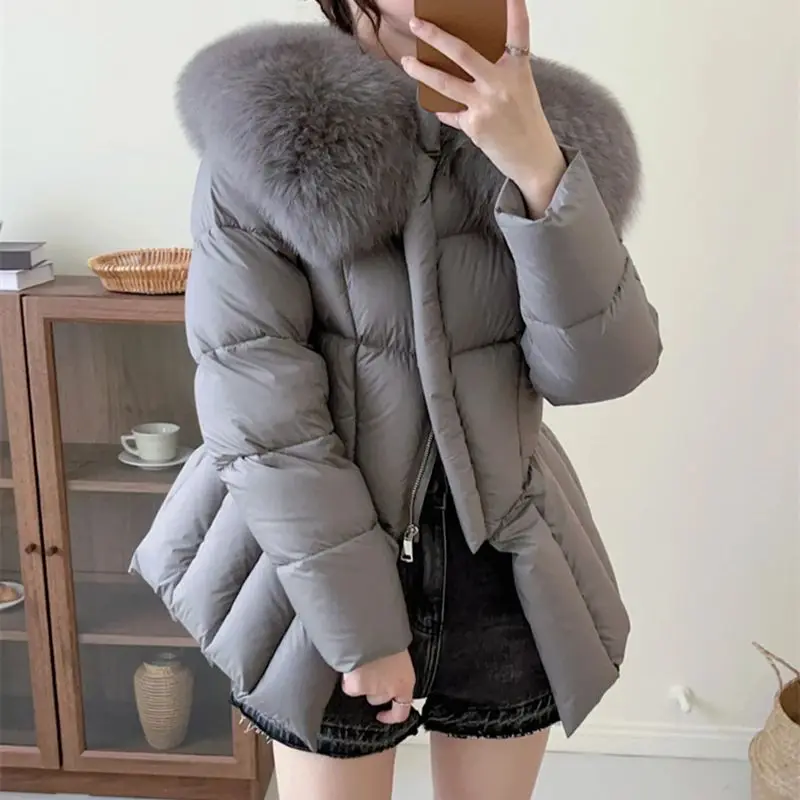 Winter Real Fox Fur Collar Short Jacket Women Natural Thick Warm Goose Down Jacket Streetwear Outerwear LSBH41
Winter Real Fox Fur Collar Short Jacket Women Natural Thick Warm Goose Down Jacket Streetwear Outerwear LSBH41