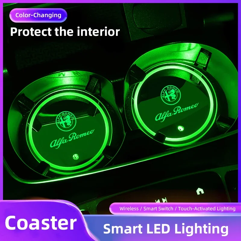 2PCS LED Cup Holder Rechargeable Rainbow Light Up Coasters For Alfa Romeo 156 159 147 4C 8C 166 Giulia Giulietta Mito Stelvio
2PCS LED Cup Holder Rechargeable Rainbow Light Up Coasters For Alfa Romeo 156 159 147 4C 8C 166 Giulia Giulietta Mito Stelvio