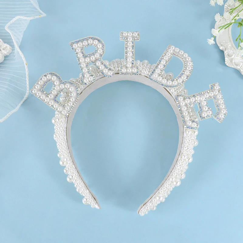 Bride to be Pearl crown Headband Bach Bachelorette Hen Party Wedding Bridal Shower Girls Hair accessories Engagement Decor Gift
Bride to be Pearl crown Headband Bach Bachelorette Hen Party Wedding Bridal Shower Girls Hair accessories Engagement Decor Gift