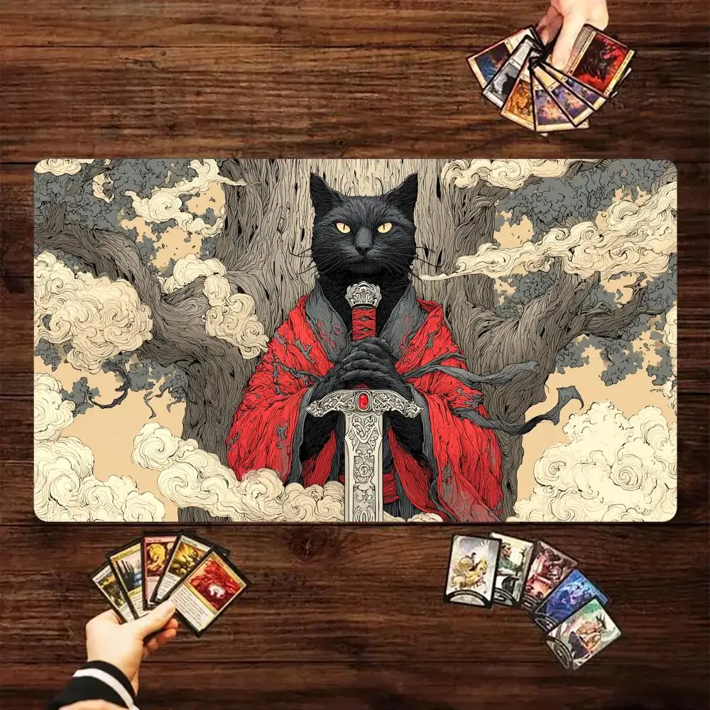 Mysterious Black Cat Warrior Magic Card Battle Mat MTG Playmat Anti-slip Base gathering gaming mats Board Game Mat for TCG
Mysterious Black Cat Warrior Magic Card Battle Mat MTG Playmat Anti-slip Base gathering gaming mats Board Game Mat for TCG