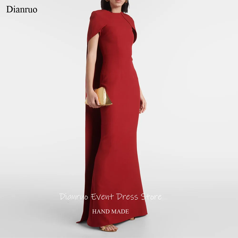 Dianruo Красные вечерние платья с накидкой и рукавами Облегающие вечерние платья для свадебных гостей Длинные халаты De Cocktail по индивидуальному заказу
Dianruo Красные вечерние платья с накидкой и рукавами Облегающие вечерние платья для свадебных гостей Длинные халаты De Cocktail по индивидуальному заказу