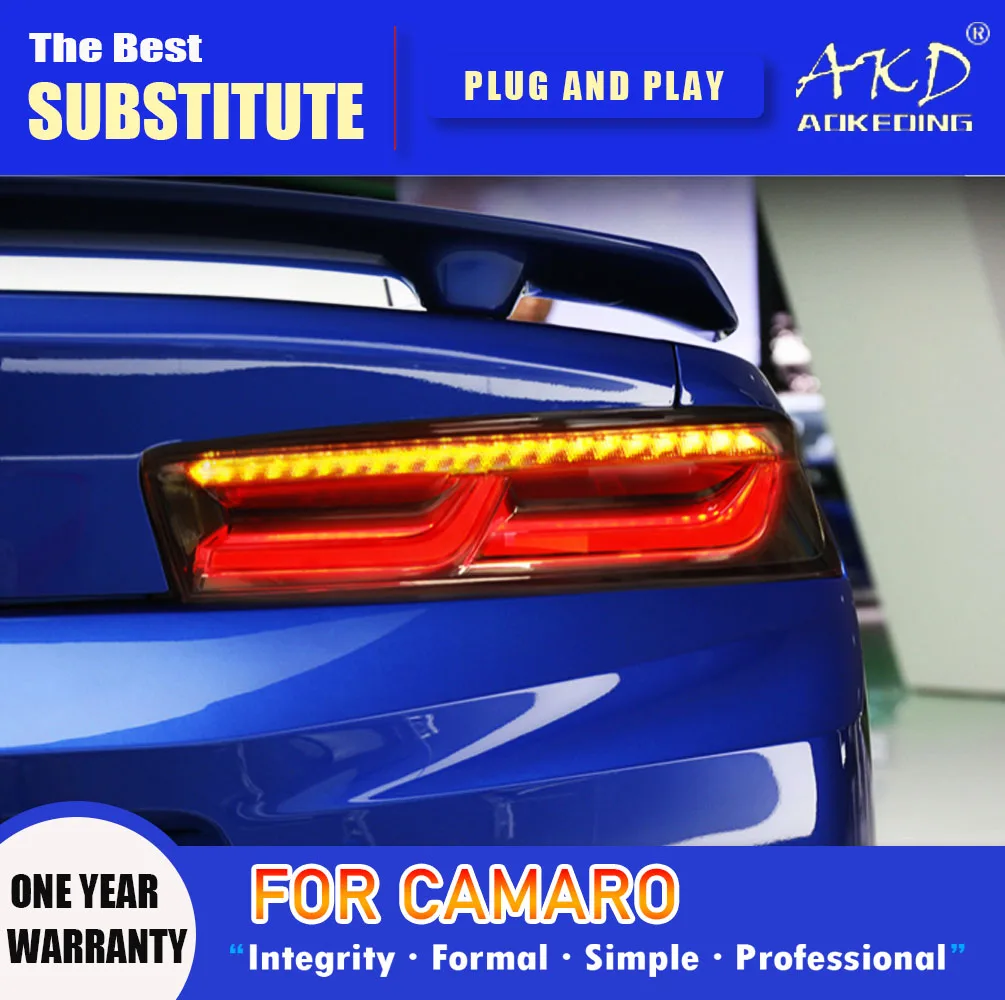 Задняя фара AKD для Chevrolet Camaro светодиодный Tail 2016-2018, задний противотуманный тормоз, сигнал поворота, автомобильные аксессуары
Задняя фара AKD для Chevrolet Camaro светодиодный Tail 2016-2018, задний противотуманный тормоз, сигнал поворота, автомобильные аксессуары