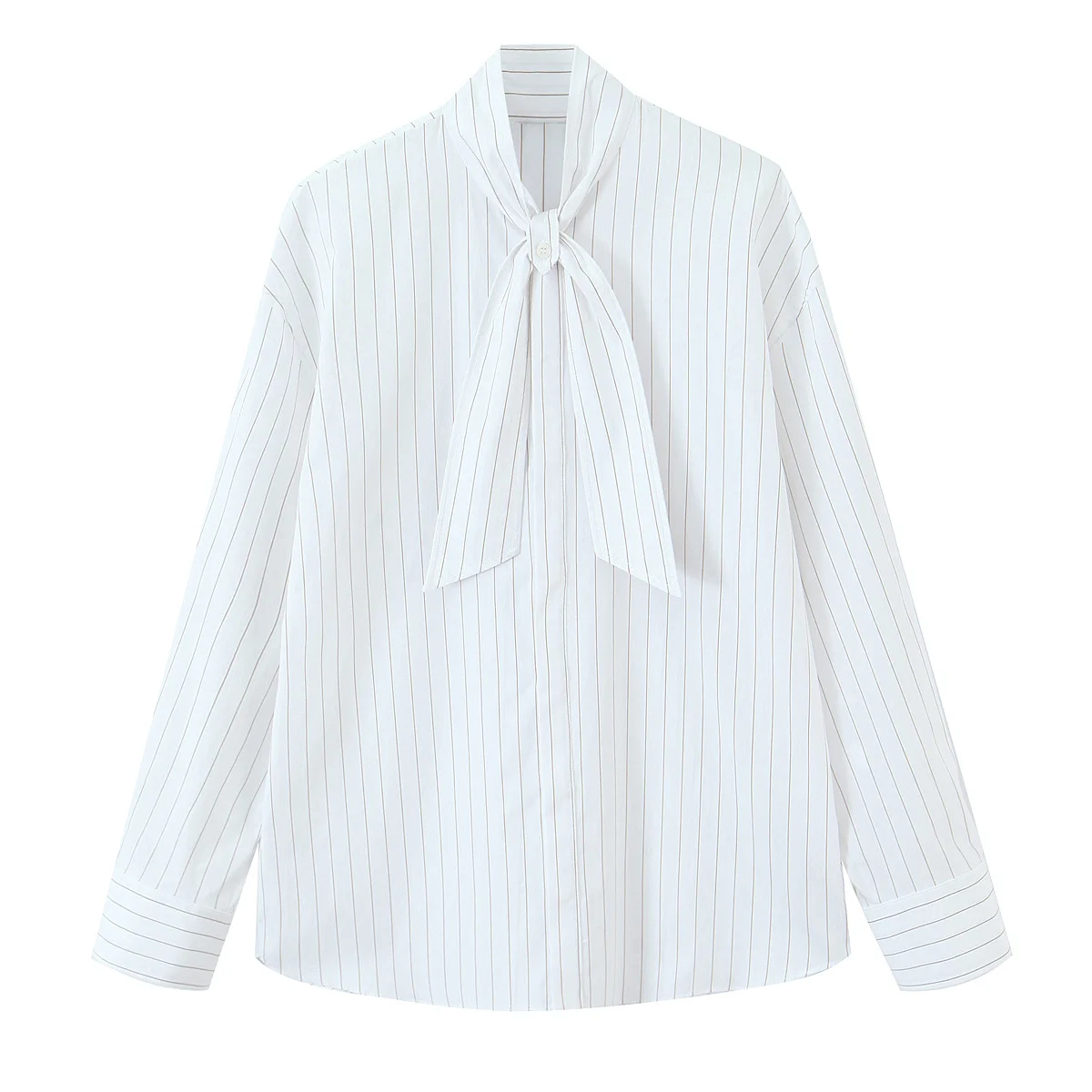 WOMAN 2026 Summer Chic New Fashion Scarf Striped Blouses Vintage Button-up Long Sleeve Casual Female Shirts Blusas Tops
WOMAN 2026 Summer Chic New Fashion Scarf Striped Blouses Vintage Button-up Long Sleeve Casual Female Shirts Blusas Tops