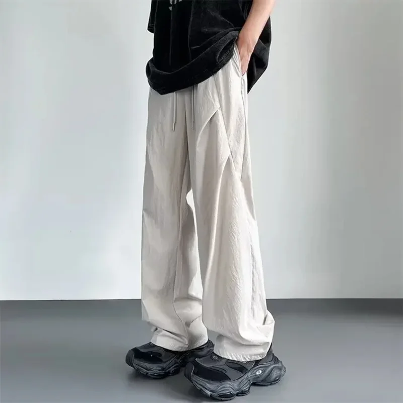 Summer Thin Wide Men's Casual Pants Loose Floor-Length Trendy Loose Fit Korean Style New Arrival Long Trousers
Summer Thin Wide Men's Casual Pants Loose Floor-Length Trendy Loose Fit Korean Style New Arrival Long Trousers