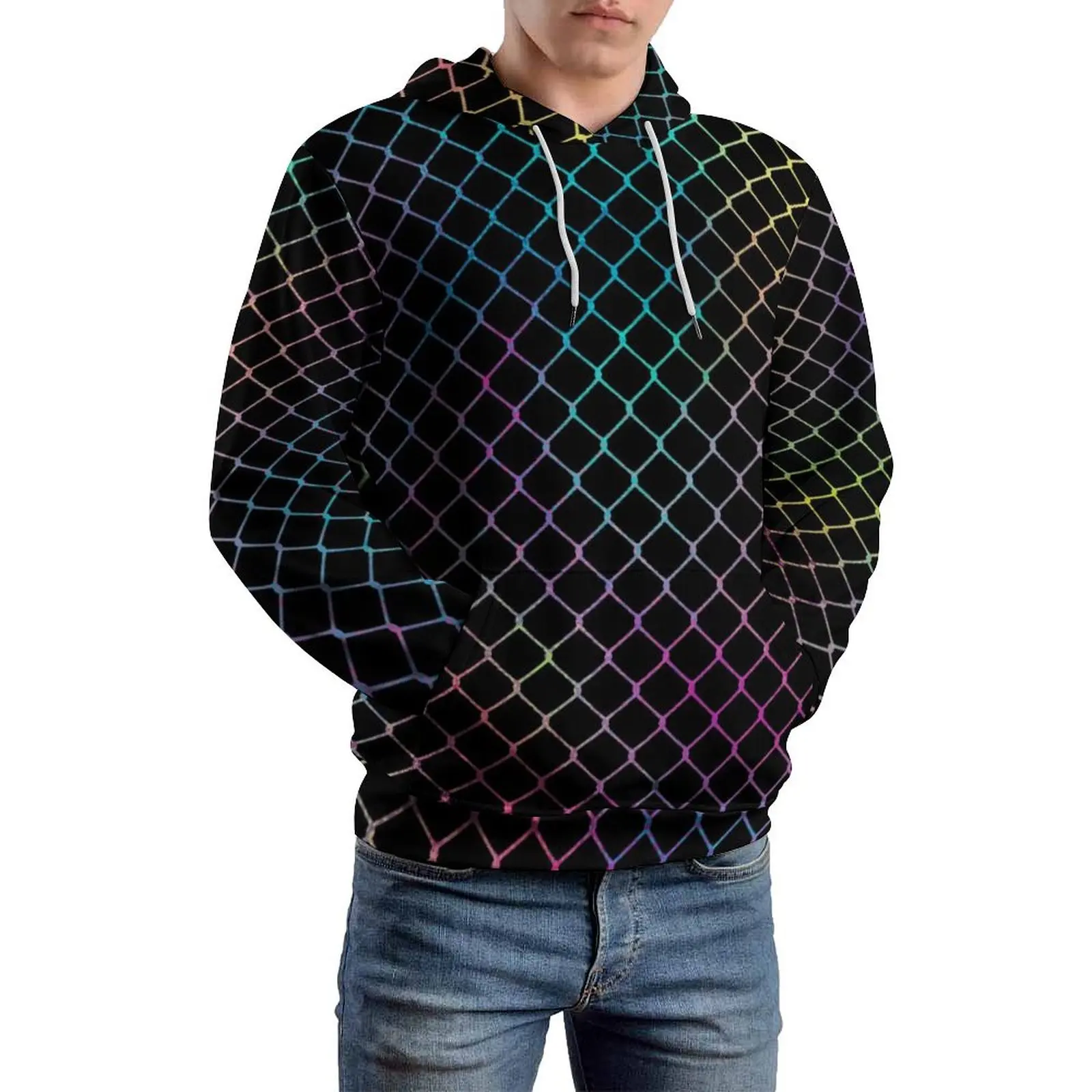 Colorful Fence Chains Loose Hoodies Elegant Modern Funny Hoodie Men Long Sleeve Oversized Streetwear Graphic Tops
Colorful Fence Chains Loose Hoodies Elegant Modern Funny Hoodie Men Long Sleeve Oversized Streetwear Graphic Tops
