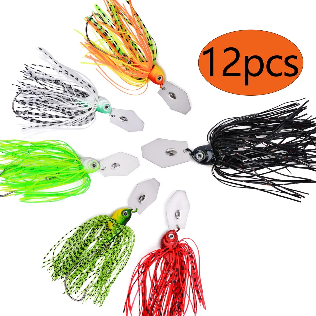 12pcs/lot Chatter Bait Spinner Bait Weedless Fishing Lure 7g 10g 14g Buzzbait Wobbler Chatterbait for Bass Pike Walleye Fish
12pcs/lot Chatter Bait Spinner Bait Weedless Fishing Lure 7g 10g 14g Buzzbait Wobbler Chatterbait for Bass Pike Walleye Fish