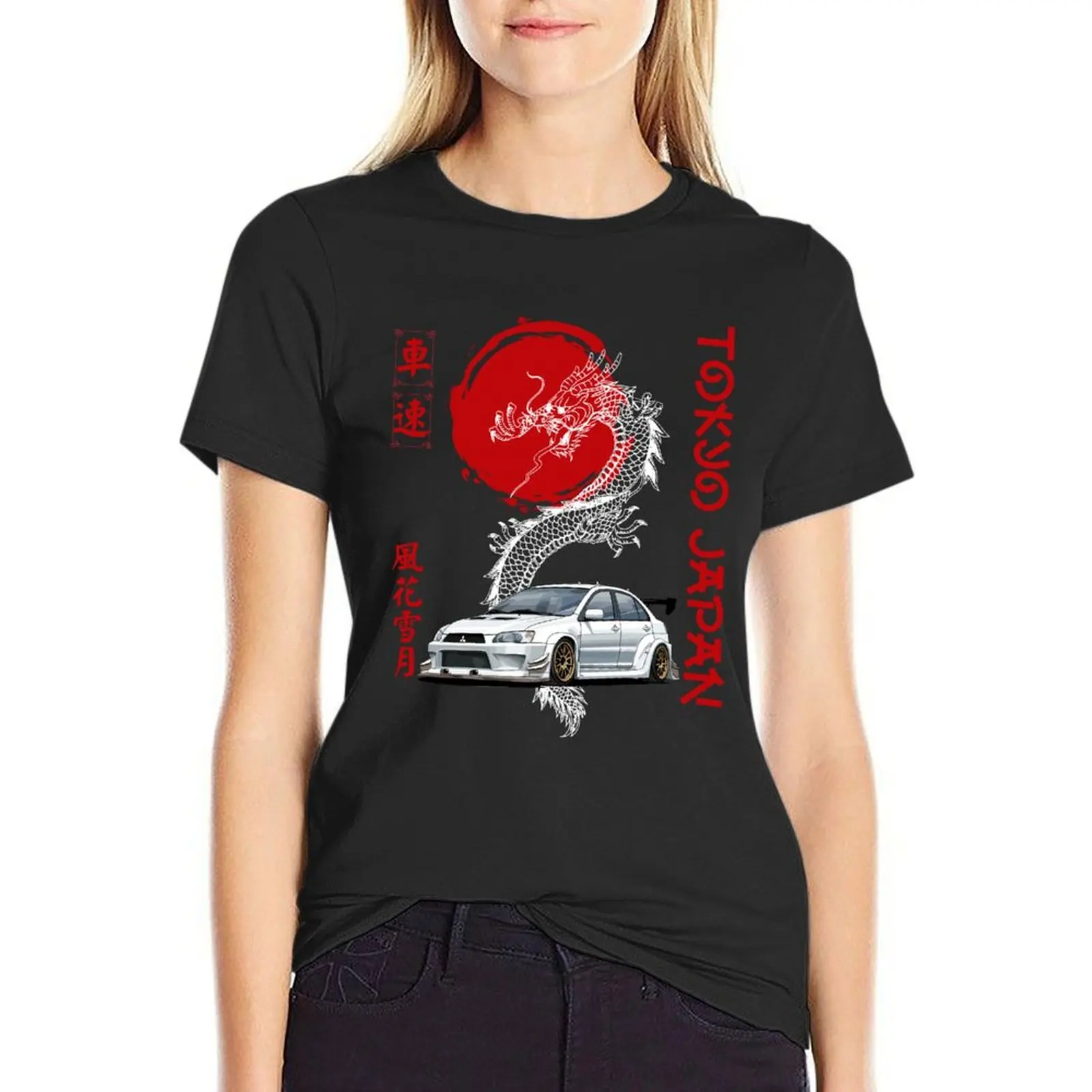 JDM EVO 9 Japanese Art Dragon Red Sun Car Tuning Drift Car T-shirt summer clothes Female clothing T-shirts for Women
JDM EVO 9 Japanese Art Dragon Red Sun Car Tuning Drift Car T-shirt summer clothes Female clothing T-shirts for Women