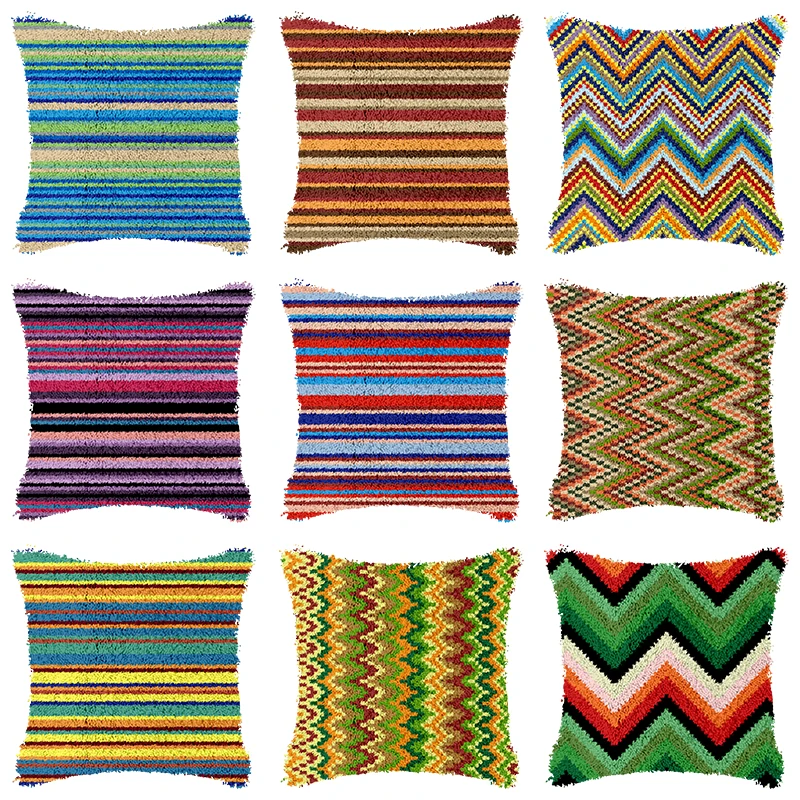Lattice stripes Pillowcase DIY Latch Hook Rug Kit 3D Segment Embroidery Latch Hook Pillow Cross Stitch Set Button Package Decor
Lattice stripes Pillowcase DIY Latch Hook Rug Kit 3D Segment Embroidery Latch Hook Pillow Cross Stitch Set Button Package Decor