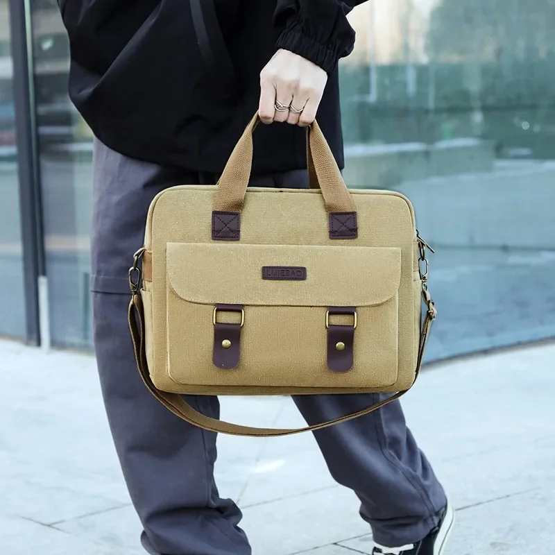 Solid Wear Resistant Anti Scratch Canvas Multifunctional Area Laptop Bag 2024 Hot Sale New Style Classics Concise Briefcases
Solid Wear Resistant Anti Scratch Canvas Multifunctional Area Laptop Bag 2024 Hot Sale New Style Classics Concise Briefcases
