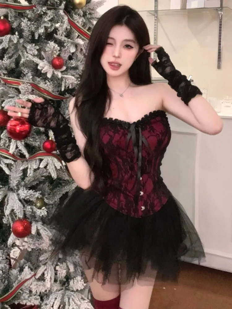 Princess Birthday Dress Set Women's Spring Autumn Lace Trim Fit And Flare Two Piece Suit Korean Style Casual Hollow out Design
Princess Birthday Dress Set Women's Spring Autumn Lace Trim Fit And Flare Two Piece Suit Korean Style Casual Hollow out Design