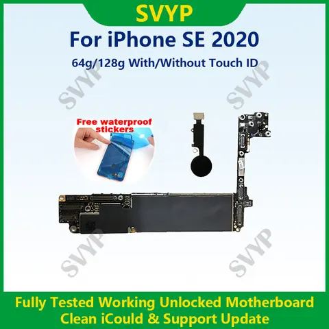 Per iPhone SE 2020 Scheda madre con Touch ID pulito iCloud Completamente testata 100% funzionante Scheda madre sbloccata per iPhone SE 2022