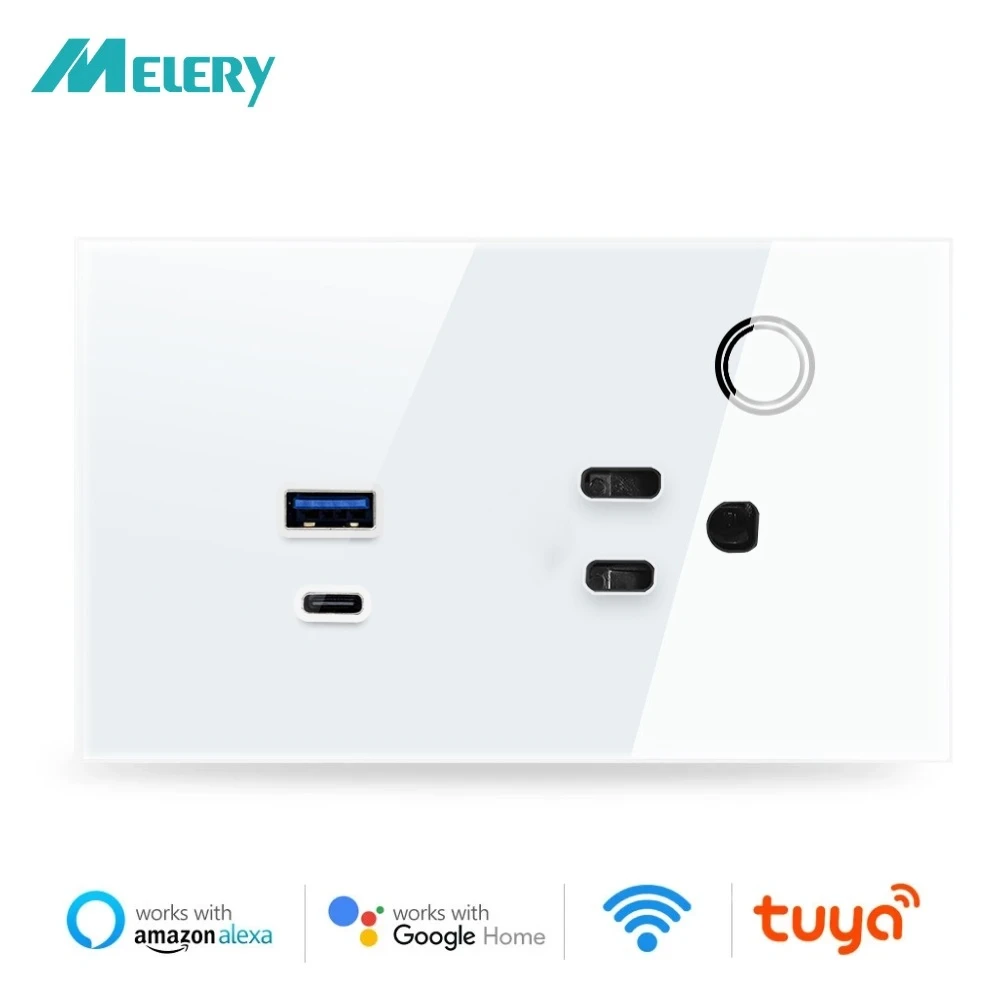 Настенная розетка Melery, розетка стандарта США, 15 А, USB TYPE-C, 30 Вт, WIFI Tuya, умная мощность, сенсорный беспроводной пульт дистанционного управления, Alexa Google Home Kitchen
Настенная розетка Melery, розетка стандарта США, 15 А, USB TYPE-C, 30 Вт, WIFI Tuya, умная мощность, сенсорный беспроводной пульт дистанционного управления, Alexa Google Home Kitchen