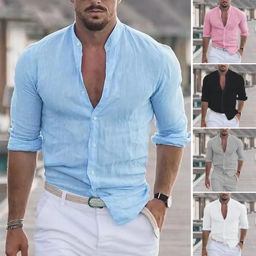 Spring Autumn Men's Cozy Cotton Linen Solid Color Shirt Long Sleeve Loose Lightweight Breathable Top Casual Versatile Male Shirt
Spring Autumn Men's Cozy Cotton Linen Solid Color Shirt Long Sleeve Loose Lightweight Breathable Top Casual Versatile Male Shirt
