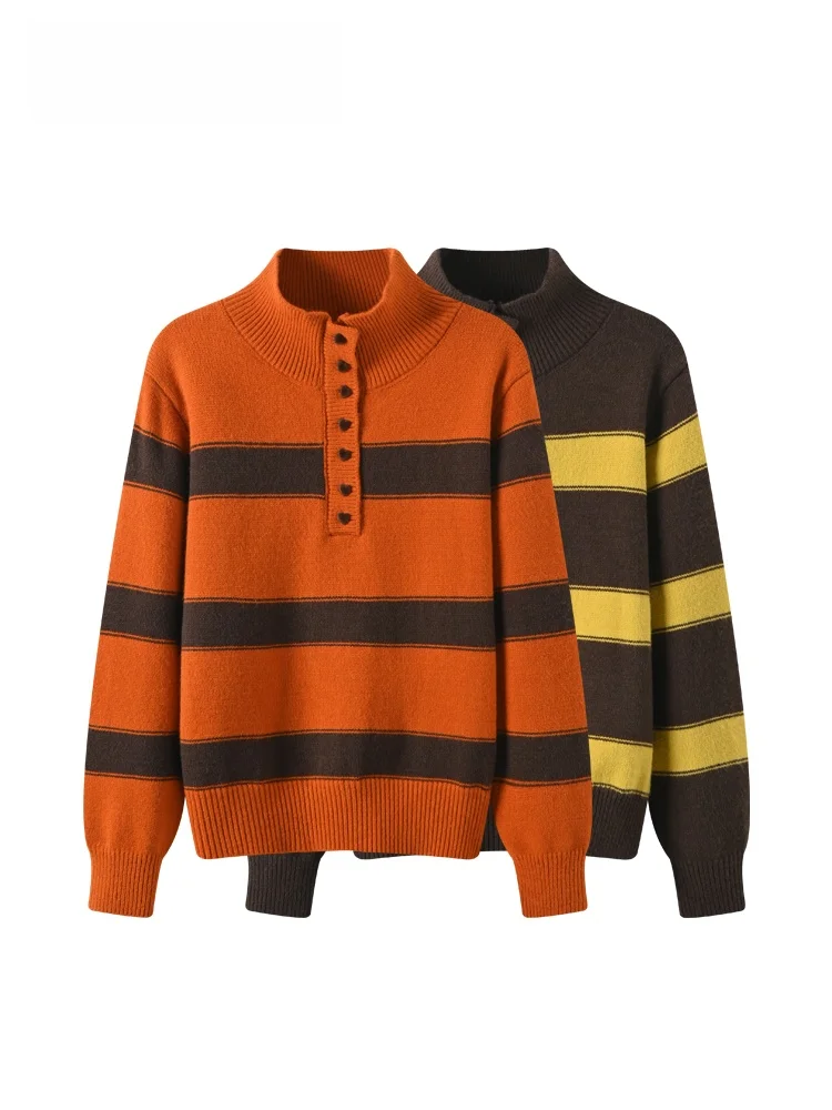 Cara CLUB plus Size f High Collar Long Sve Sweater Women's Casual Striped Slimming Top Spring Faion plus Size Knitwear
Cara CLUB plus Size f High Collar Long Sve Sweater Women's Casual Striped Slimming Top Spring Faion plus Size Knitwear