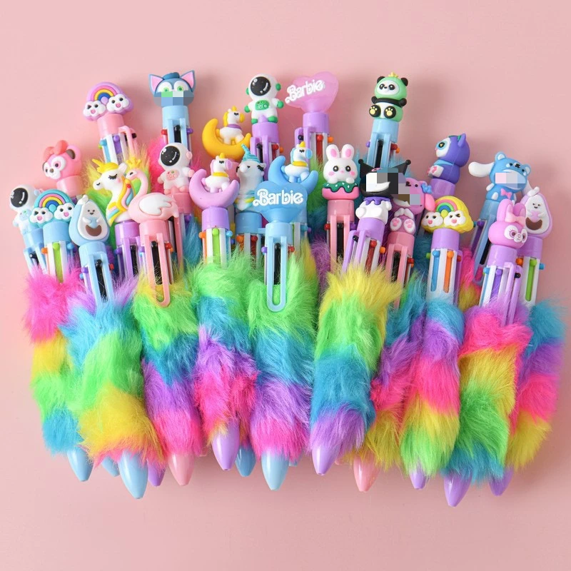 30Pcs/Lot Cute Rainbow Fuzzy Ballpoint Pens 6-in-1 Multicolor Cartoon Retractable Pens for Kids Girls Students School Supplies
30Pcs/Lot Cute Rainbow Fuzzy Ballpoint Pens 6-in-1 Multicolor Cartoon Retractable Pens for Kids Girls Students School Supplies