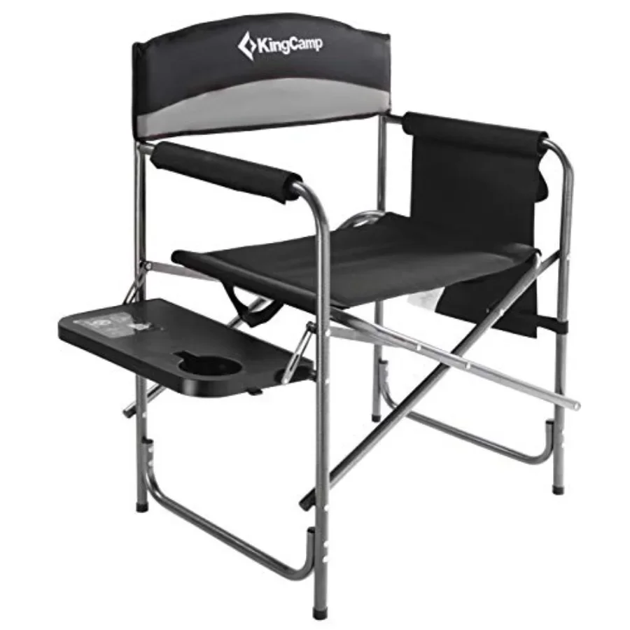 Folding Camping Chair, Heavy Duty Portable Directors Style with Side Table, Carry Handle, Storage Pockets for Outdoor Tailgatin
Folding Camping Chair, Heavy Duty Portable Directors Style with Side Table, Carry Handle, Storage Pockets for Outdoor Tailgatin